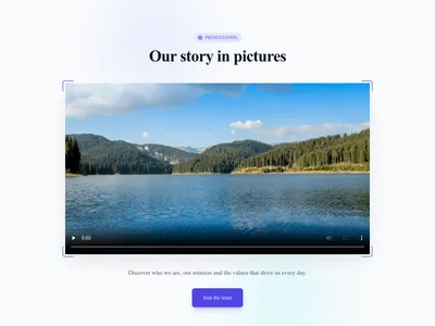 Screenshot of Hero Video Inline template
