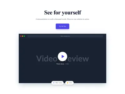 Screenshot of Hero Video Modal template
