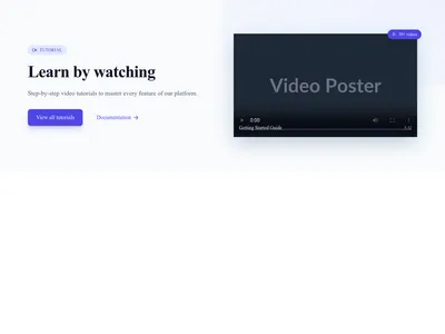 Screenshot of Hero Video Side template