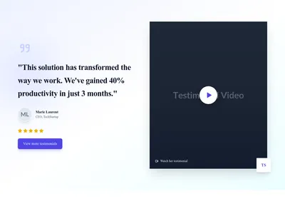 Screenshot of Hero Video Testimonial template