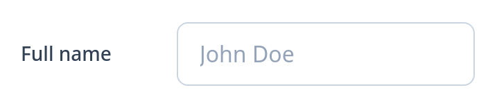 Screenshot of Input Label Inline template