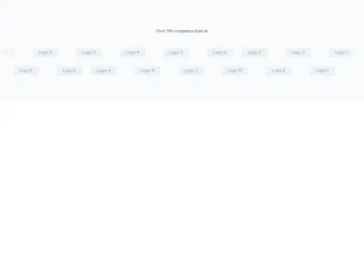 Screenshot of Logos Carousel Two Rows template