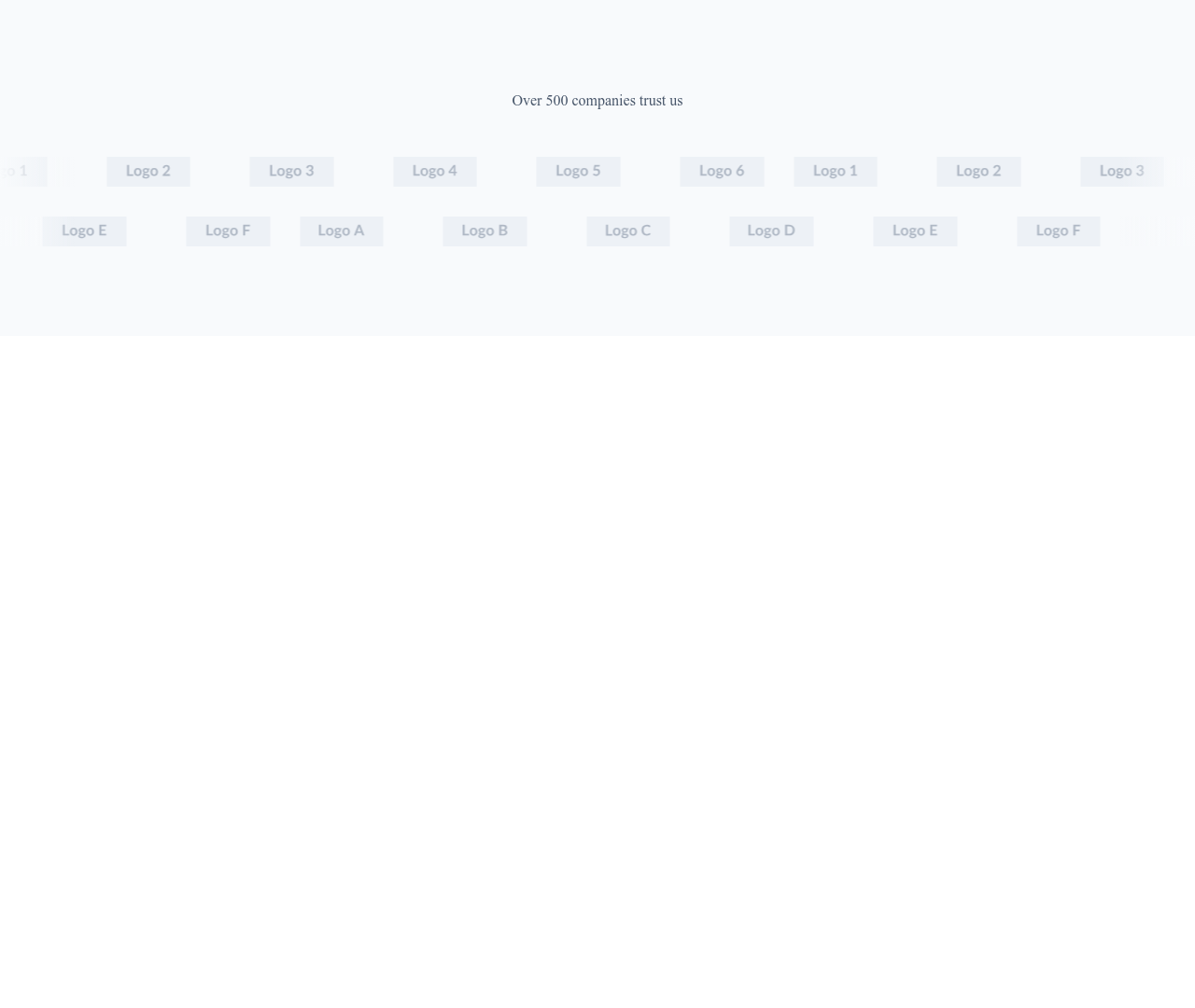 Screenshot of Logos Carousel Two Rows template