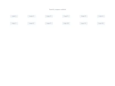 Screenshot of Logos Grid 2 Rows template