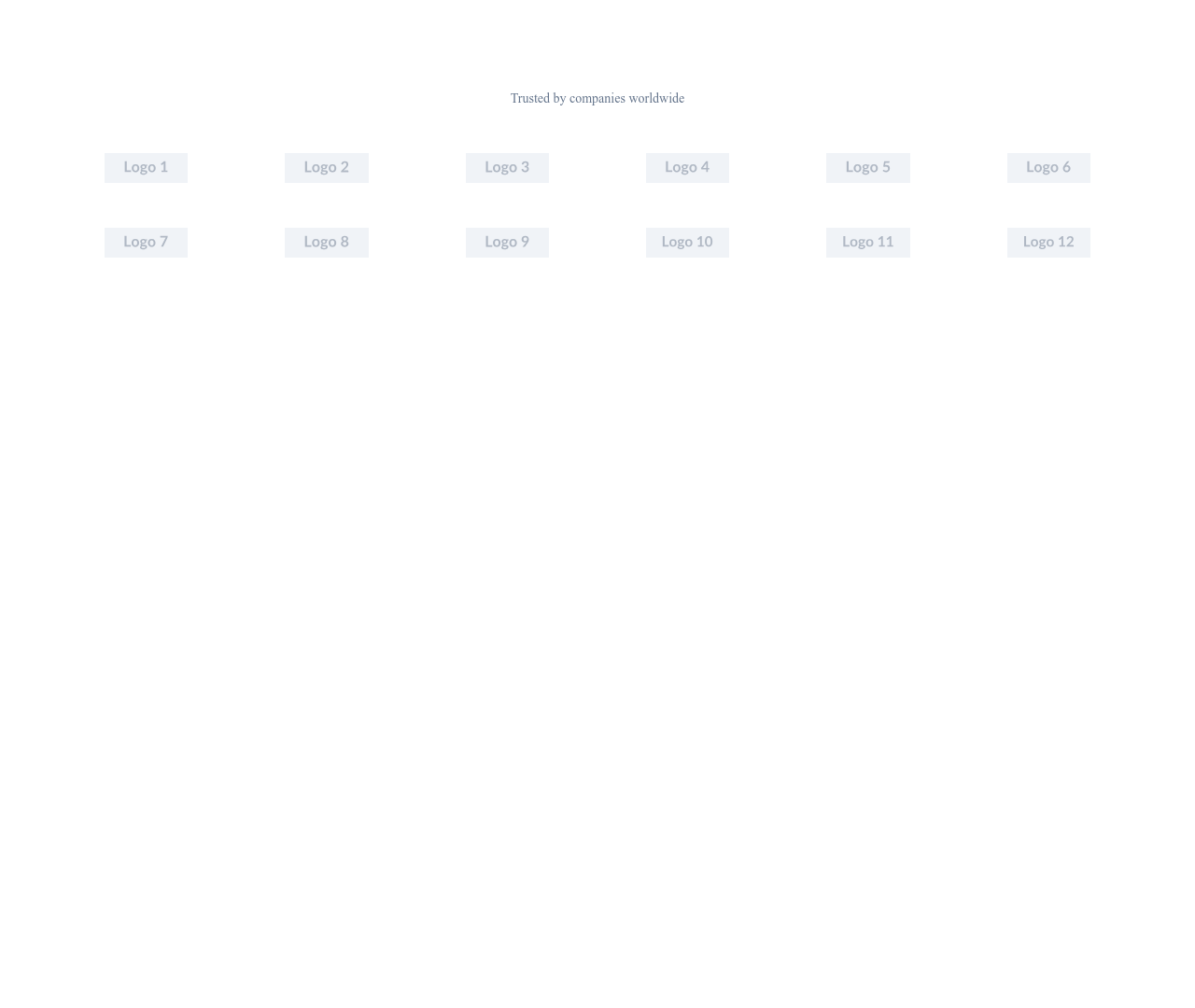 Screenshot of Logos Grid 2 Rows template