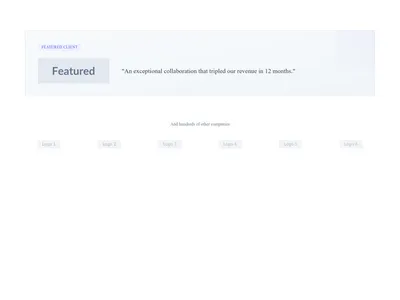 Screenshot of Logos Section Featured template