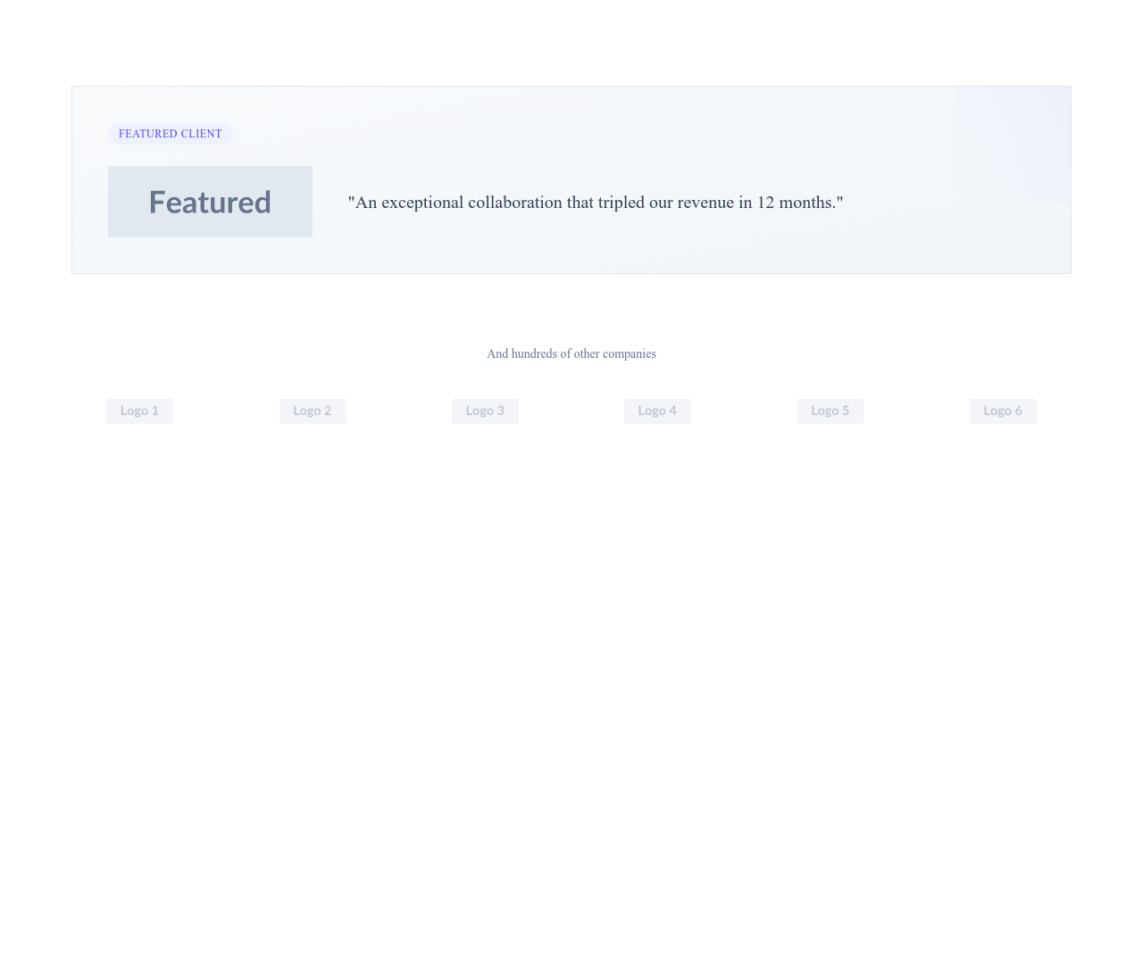Screenshot of Logos Section Featured template