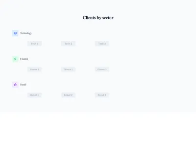 Screenshot of Logos Section Industries template