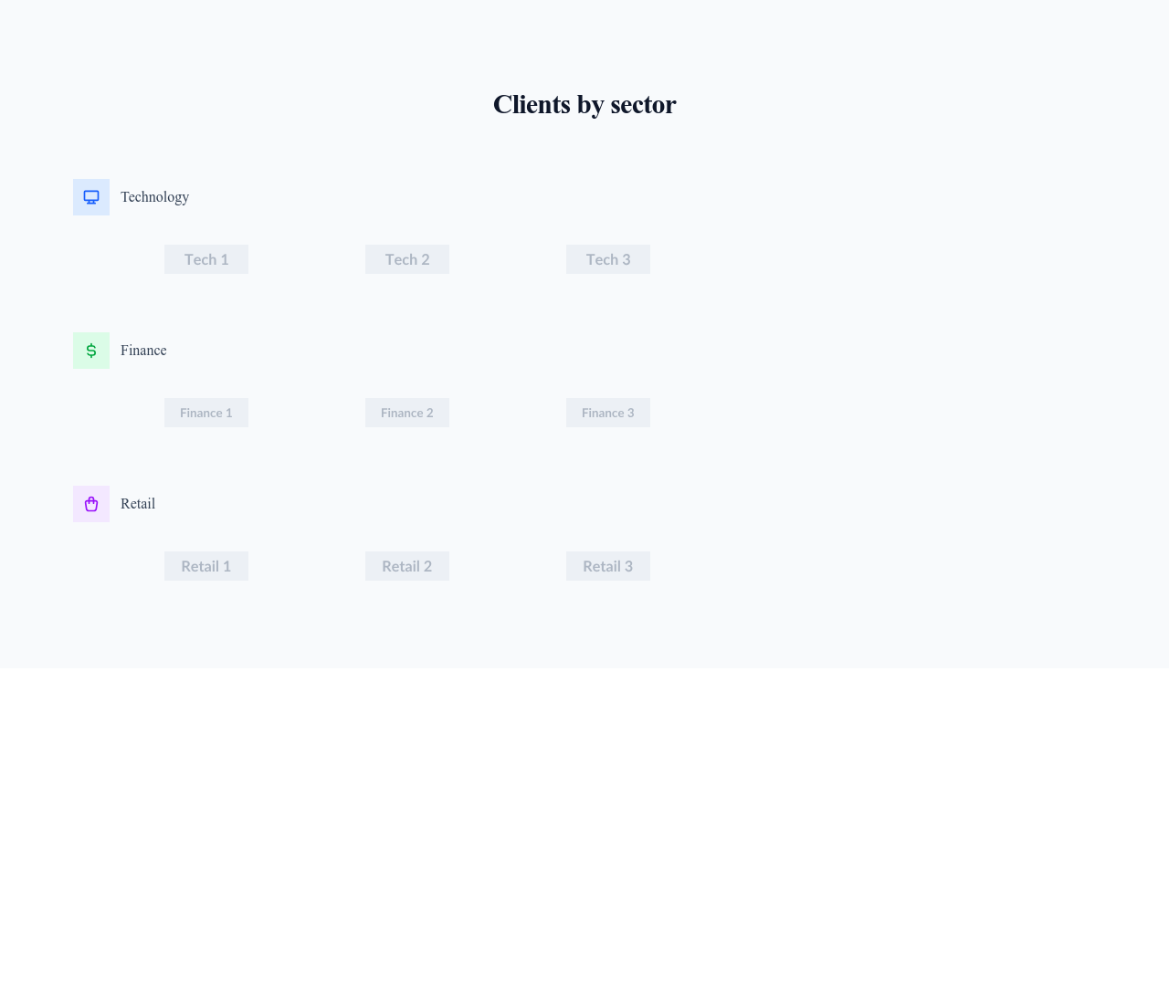 Screenshot of Logos Section Industries template