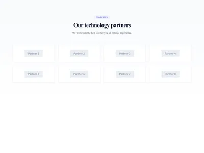 Screenshot of Logos Section Partners template