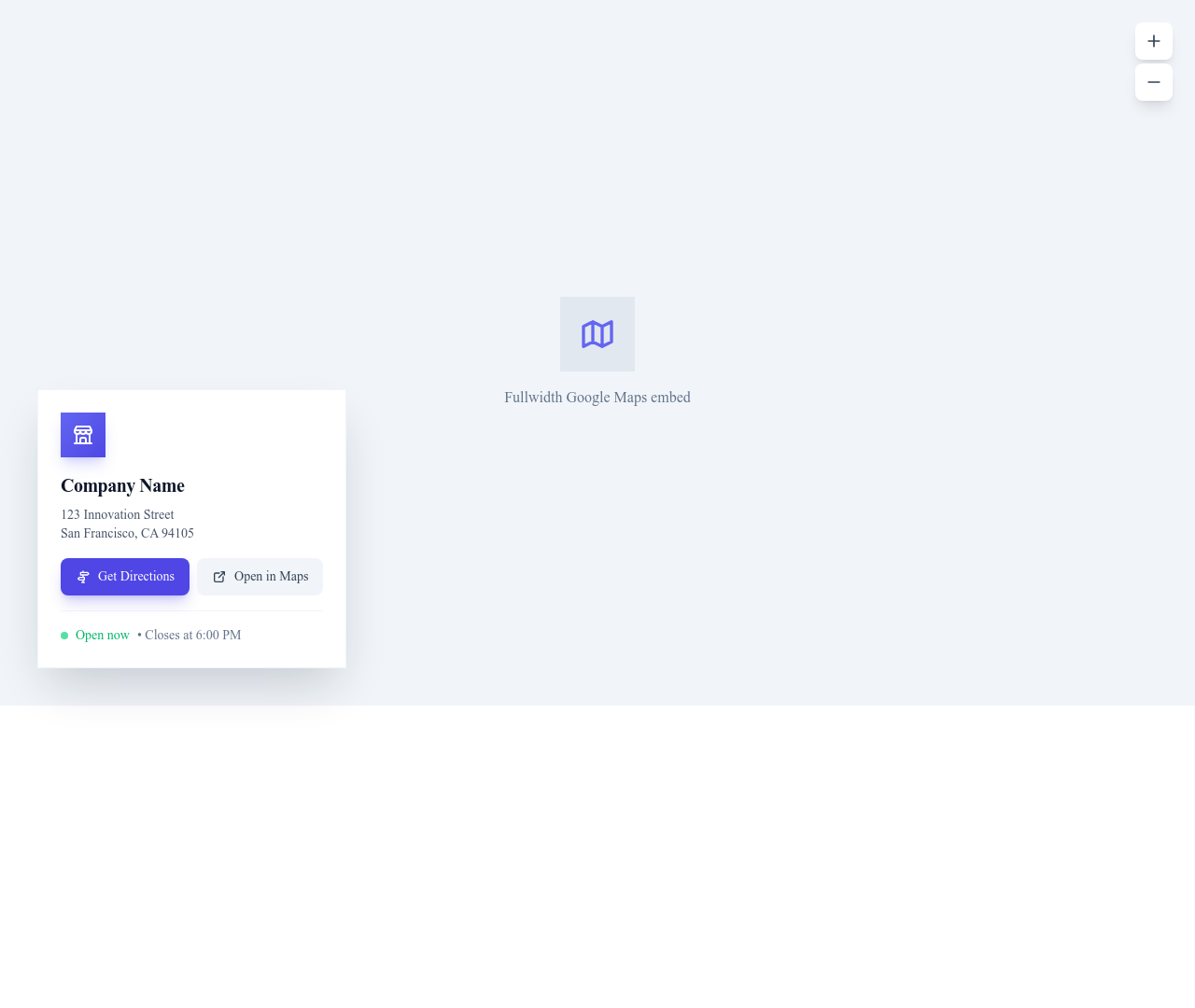 Screenshot of Map Fullwidth template