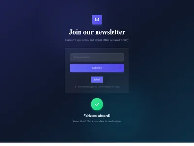 Screenshot of Newsletter Dark template
