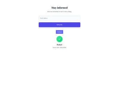 Screenshot of Newsletter Floating Label template