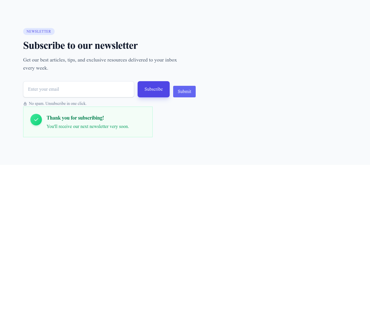 Screenshot of Newsletter Left Aligned template