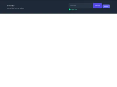 Screenshot of Newsletter Section Footer template