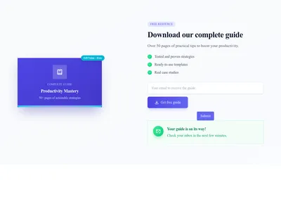 Screenshot of Newsletter Section Lead Magnet template