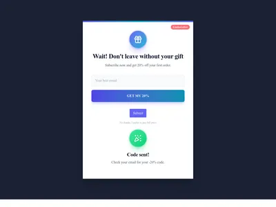 Screenshot of Newsletter Section Popup Style template