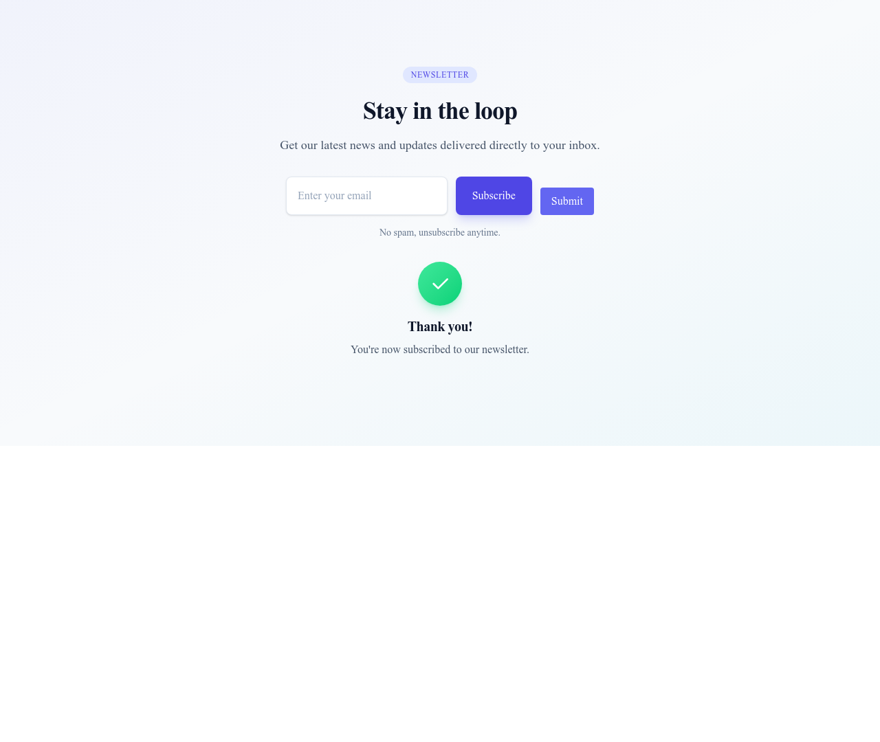 Screenshot of Newsletter Simple template