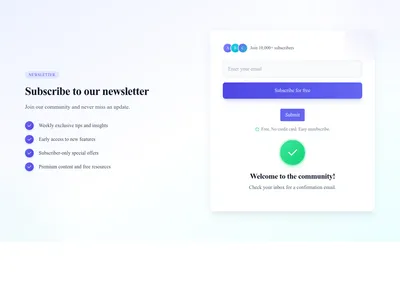 Screenshot of Newsletter With Benefits template