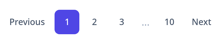 Screenshot of Pagination Numbers template