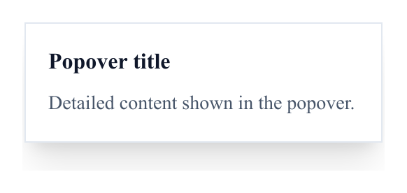 Screenshot of Popover Basic template