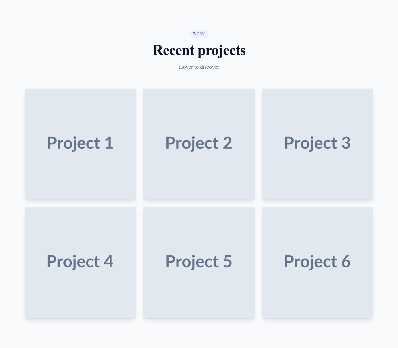 Screenshot of Portfolio Grid Overlay template