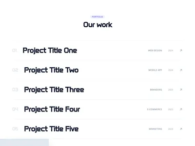 Screenshot of Portfolio Interactive template