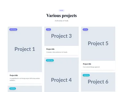 Screenshot of Portfolio Masonry template