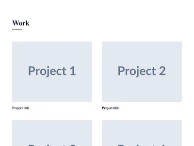 Screenshot of Portfolio Minimal template