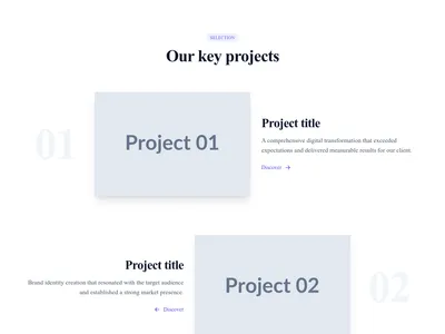 Screenshot of Portfolio Numbered template