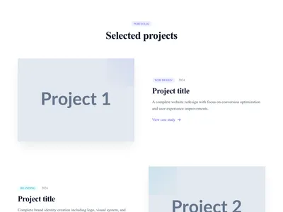 Screenshot of Portfolio Split template
