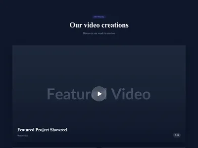 Screenshot of Portfolio Video template