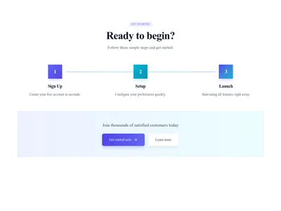 Screenshot of Process Section CTA template