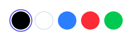 Screenshot of Product Color Swatch template
