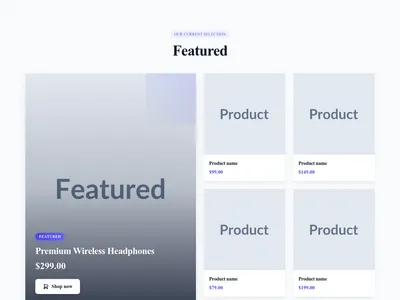 Screenshot of Product Grid Featured template