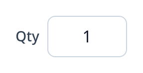 Screenshot of Quantity Input template