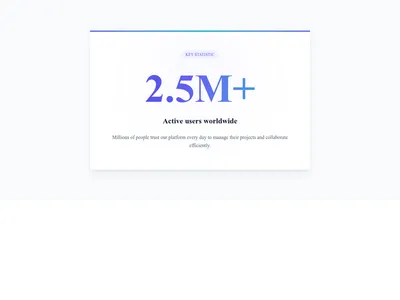 Screenshot of Stats Card Single template