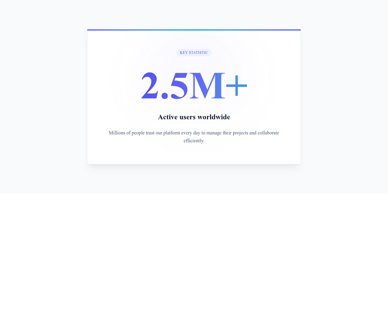 Screenshot of Stats Card Single template