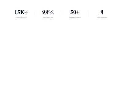 Screenshot of Stats Grid 4 Columns template