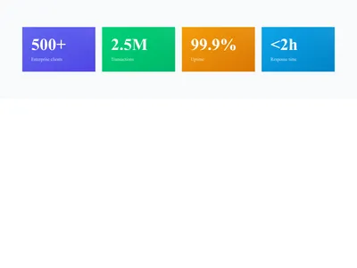 Screenshot of Stats Grid Colored template