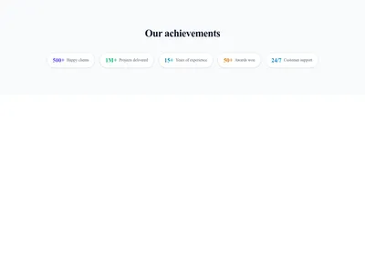 Screenshot of Stats Inline Badges template