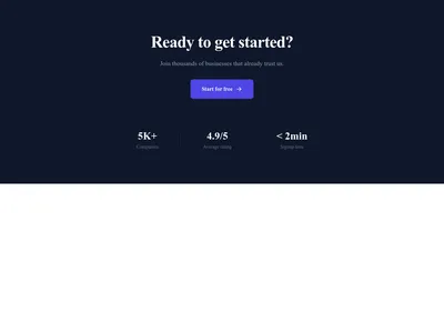 Screenshot of Stats Inline Footer template