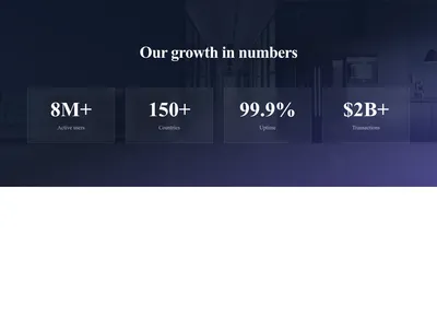 Screenshot of Stats Section Background template