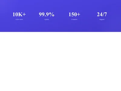 Screenshot of Stats Simple template