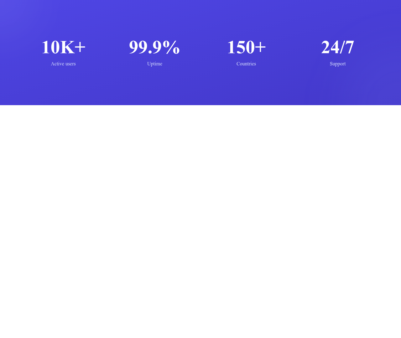 Screenshot of Stats Simple template