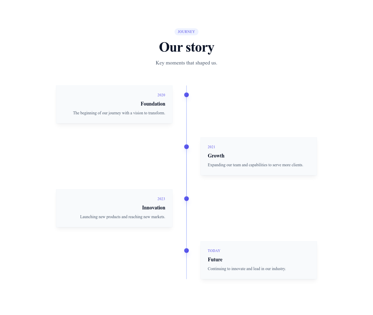 Screenshot of Steps Vertical Alternating template