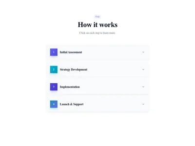 Screenshot of Steps Vertical Expandable template