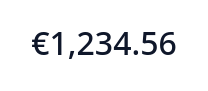 Screenshot of Table Cell Currency template