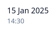 Screenshot of Table Cell Date template