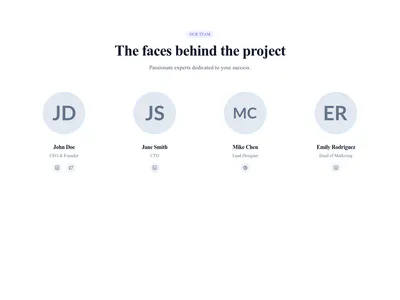 Screenshot of Team Grid template